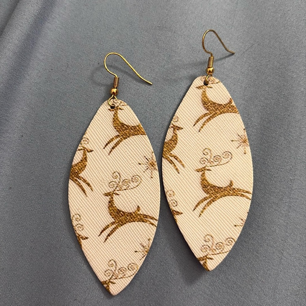 Leather Teardrop Earrings Bundle Christmas Holiday Winter Fall - Picture 2 of 9